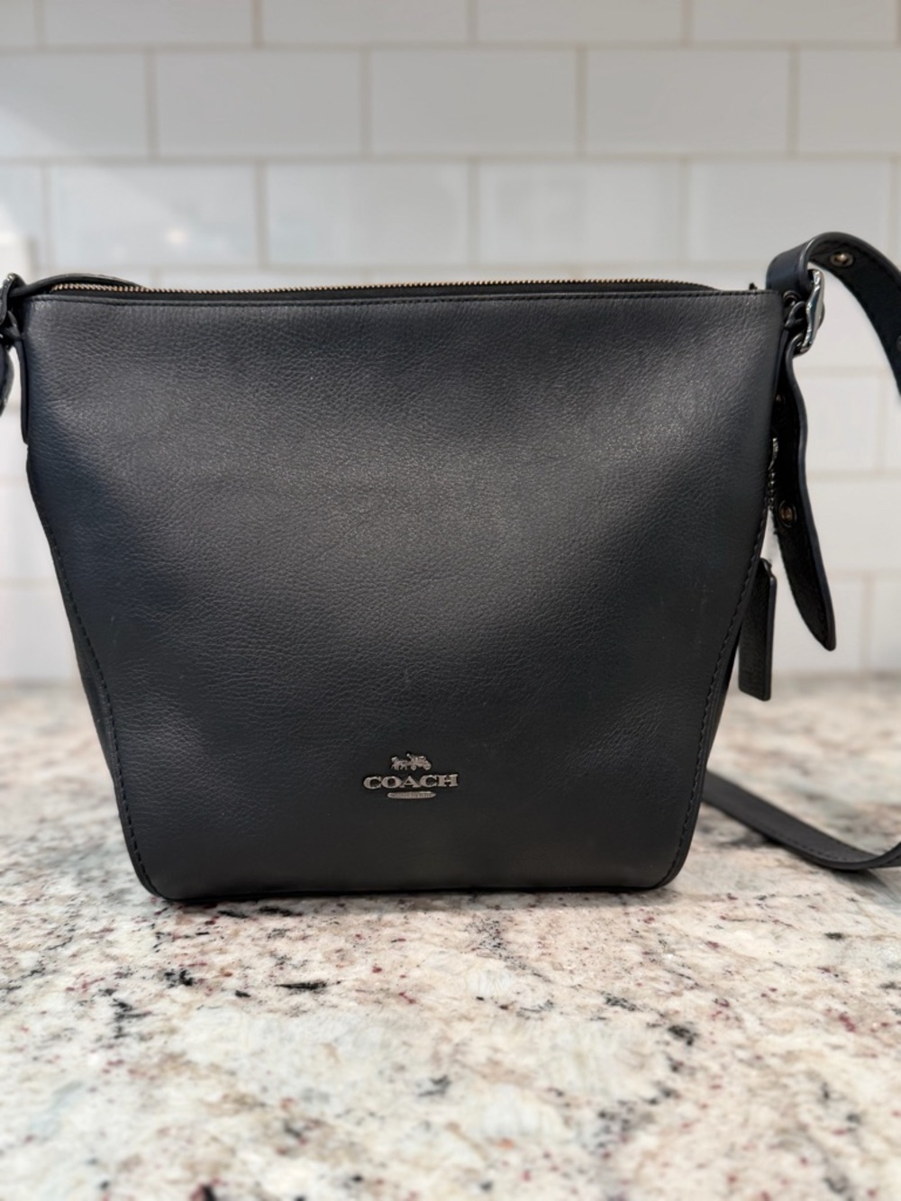 Coach Black Leather Crossbody Shoulder Bag - Picture 12 of 14